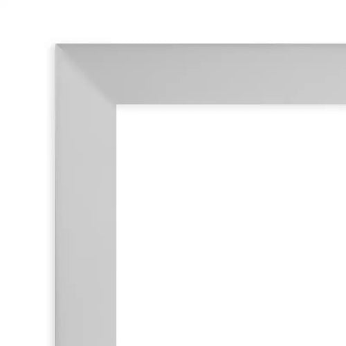 41" x 30" Non-Beveled Low Luster Silver Wood Wall Mirror - Amanti Art: Modern Rectangular, Includes Mount Hardware