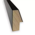 27" x 27" Non-Beveled Lucie Black Wood Wall Mirror - Amanti Art: Modern Square, Includes Mounting Hardware