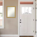 22" x 28" Non-Beveled Grace Brushed Gold Wall Mirror - Amanti Art: Rectangle, Polystyrene Frame, Includes Mounting Hardware