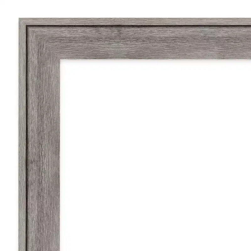 31" x 31" Regis Barnwood Gray Wood Wall Mirror: Square, Modern, Wood Frame - Amanti Art