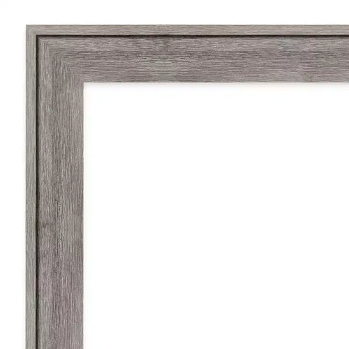 31" x 31" Regis Barnwood Gray Wood Wall Mirror: Square, Modern, Wood Frame - Amanti Art