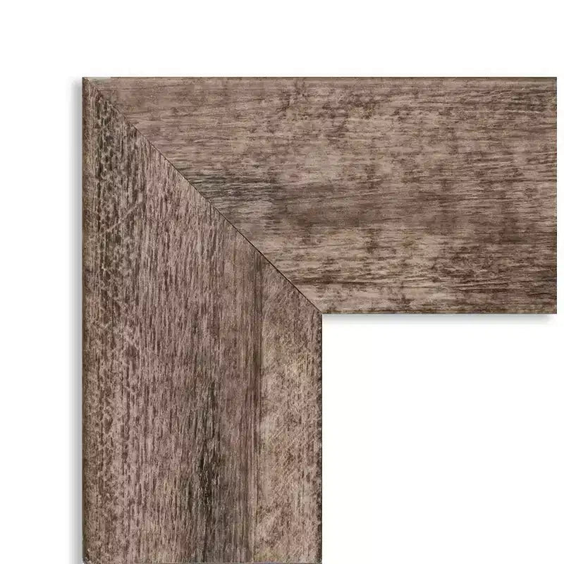 44" x 33" Non-Beveled Owl Brown Wood Wall Mirror - Amanti Art