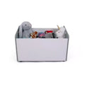 Humble Crew Kids' Rolling Toy Box with Wheels Gray: MDF Frame, 27" H x 16" D x 27" W, 1 Compartment, Decorative Bookshelf