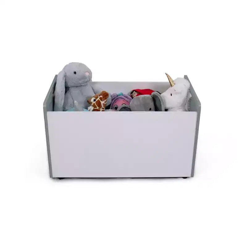 Humble Crew Kids' Rolling Toy Box with Wheels Gray: MDF Frame, 27" H x 16" D x 27" W, 1 Compartment, Decorative Bookshelf