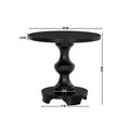 Roundhill Furniture Caesar Traditional Round Pedestal End Table