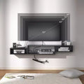 Floating TV Stand for TVs up to 55 - Hausource:Media Console Shelf with Power Outlet