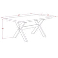 HomeStock 6 Piece Kitchen Table Set Blue Linen Chairs