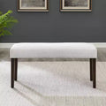Roundhill Furniture Madison Contemporary Upholstered Dining Bench, Gray
