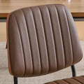 TUYOHW PU Leather Kitchen Chairs Set of 2 with Metal Tapered Legs,Ergonomic Dining Chairs with Curved Backrest,Wider & Deeper Leg Spacing