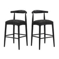 Christopher Knight Home Nyra Mid-Century Modern Rubberwood Upholstered Bar Stools (Set of 2)