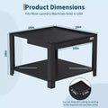 Global Laundry Pedestal Stand for Washer and Dryer - Sturdy Anti-Vibration Metal Base with Pullout Shelf, 800 lbs Capacity, Freestanding Storage Rack