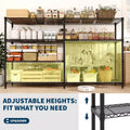 Storage Shelving Unit 5 Tier  70 W Heavy Duty Wire Shelving, L-Shaped Pantry Shelves for Kitchen & Garage  Industrial Metal Shelving for Home