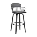 GDFStudio Urban Faux Leather Upholstered Swivel Stool