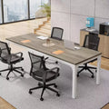 Lantine 6.5 FT Conference Room Table, 78.74 W x 27.56 D Large Office Meeting Table, Modern Seminar Desk for Boardroom (1, Oak)