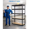 Coolmee Garage Storage Shelves, Heavy Duty Metal 5-Tier Adjustable Shelving Units, Loads 2000 LBS, Storage Racks for Warehouse,Pantry, Basement