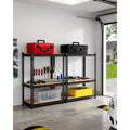 Coolmee Heavy Duty Garage Shelving Units, 3-Tier Adjustable Storage Shelves, Loads 1320 LBS, Metal Storage Utility Rack Shelf Unit