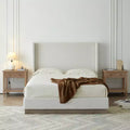 GDFStudio Elegant Upholstered Wingback Bed, Box Spring Request