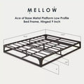 Mellow Ace of Base Metal Platform Low Profile Bed Frame