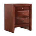 HomeStock Rectangle Cherry Wood Nighstand For Living Room and Bedroom