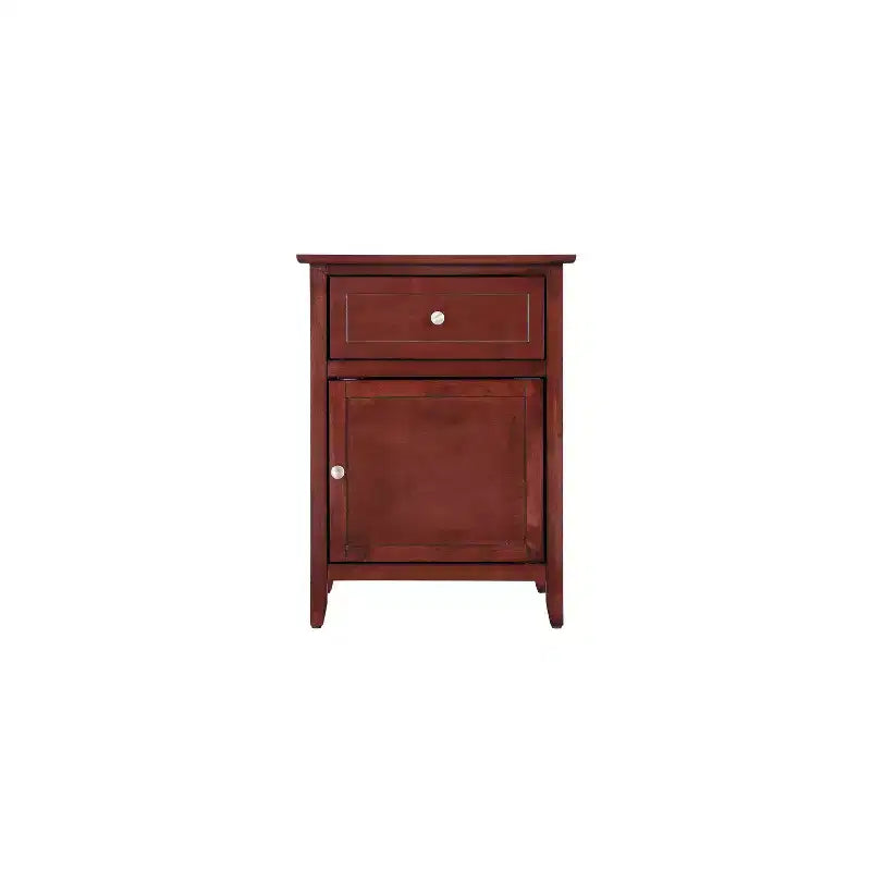 HomeStock Rectangle Wood Nighstand For Living Room and Bedroom