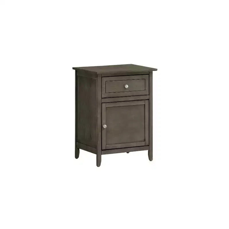 HomeStock Rectangle Wood Nighstand For Living Room and Bedroom