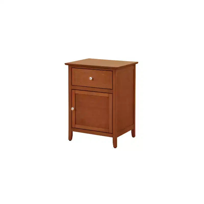 HomeStock Rectangle Wood Nighstand For Living Room and Bedroom