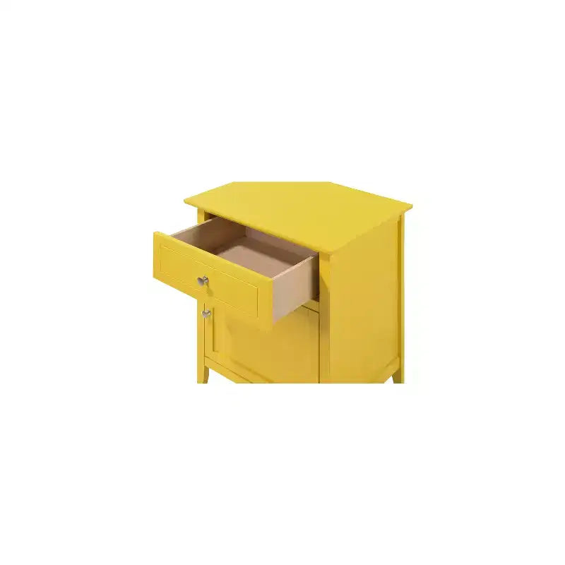 HomeStock Rectangle Wood Nighstand For Living Room and Bedroom