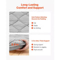 VEVOR Japanese Tatami Mat, Queen Size Foldable Japanese Tatami Mattress, Futon Mattress with Storage Bag, 9-Layer Floor Mat, 80 x 60 x 3.5 in, Gray