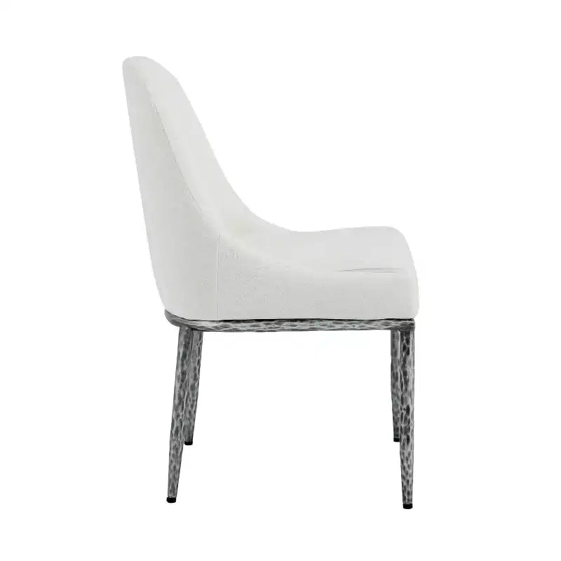 Christopher Knight Home Wilhelma 7 Piece Industrial Hammered Iron Dining Set with Upholstered Dining Chairs
