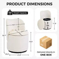 1PC 360 Swivel Velvet Vanity Stool with Storage & Back, Modern Upholstered Barrel Chair for Makeup Bedroom Dressing Living Room