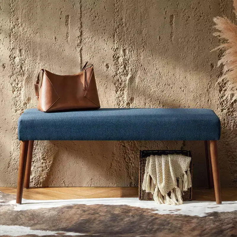 Adam Dining Bench with Solid Wood Legs and Foot Pads|ART OF LIVING DESIGNS