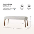 Adam Dining Bench with Solid Wood Legs and Foot Pads|ART OF LIVING DESIGNS