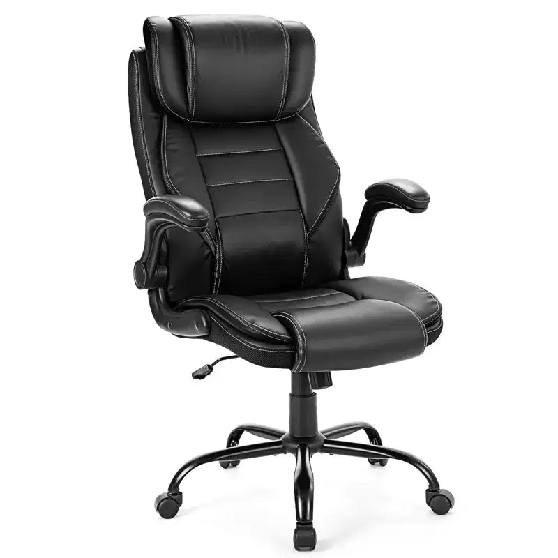 Ergonomic Office Chair, High Back, Adjustable Headrest, Lumbar Support, fold-Up Armrests, for Home, Office