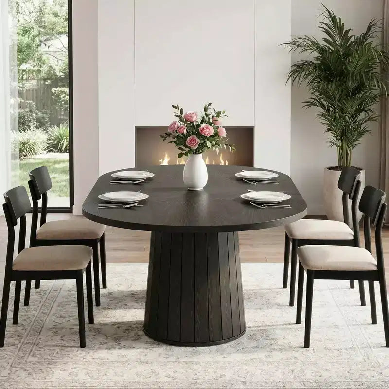 MAYEERTY 63 Farmhouse Dining Table, Easy Assembly & Multi-Use Home Workstation