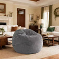 Luna 5 Foot X-Large Bean Bag Chair  Oversized Foam Lounger for Adults & Kids, Plush Corded Faux Fur