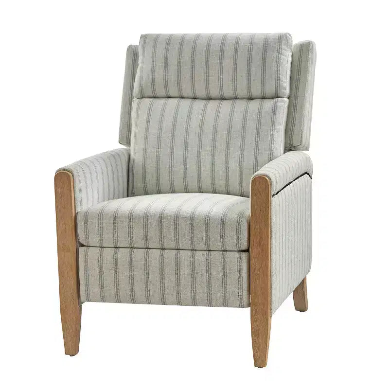 Rosa Upholstered Push Back Recliner-BEIGE