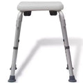 vidaXL Shower Chair Aluminum White
