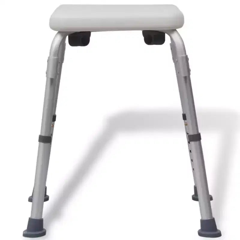 vidaXL Shower Chair Aluminum White