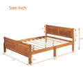 FAMYYT Full Size Wood Platform Bed With Headboard, Easy Assembly, Oak
