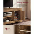 VASAGLE TV Stand, Farmhouse Entertainment Center with Storage Cabinets, Media Console Table, for 80 Inch TV, 70 x 15.7 x 23.6 Inches, Honey Brown