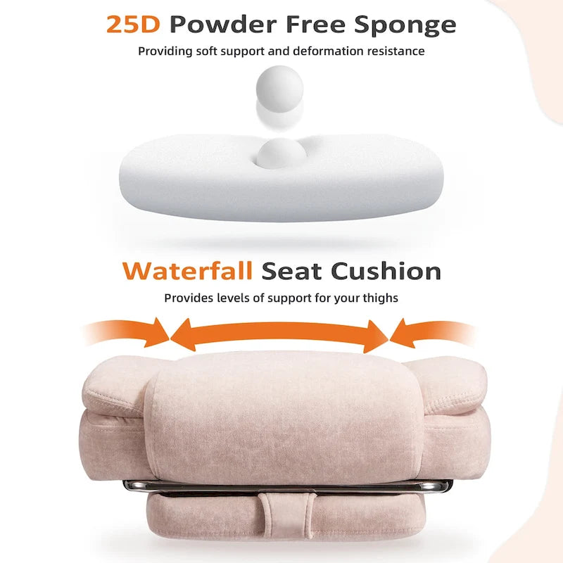 Chaise de bureau de massage chauffante avec repose-pieds, chaise de bureau ergonomique inclinable avec support lombaire et hauteur réglable.