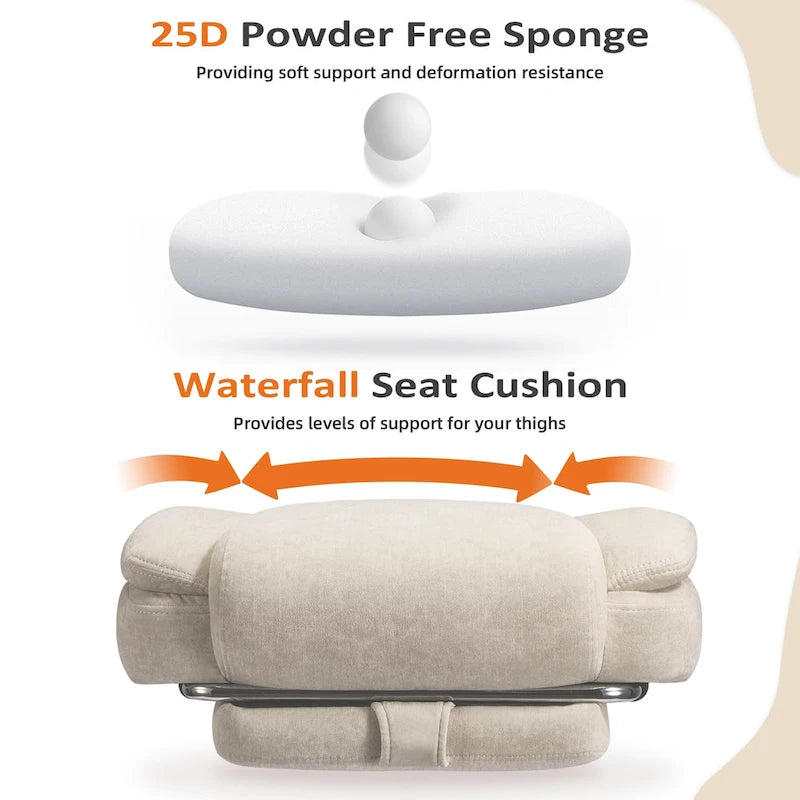Chaise de bureau de massage chauffante avec repose-pieds, chaise de bureau ergonomique inclinable avec support lombaire et hauteur réglable.