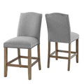 Set of 2 Grayson Counter Height Barstools Gray/Driftwood - Steve Silver Co.