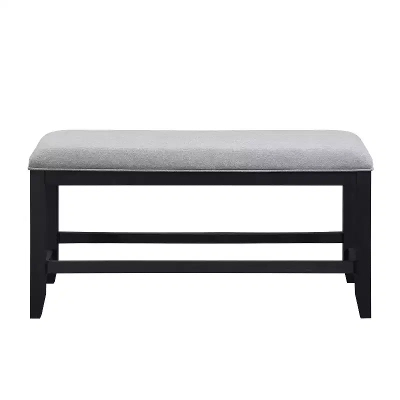 6pc Yves Counter Height Dining Set with Storage Rubbed Charcoal - Steve Silver Co.
