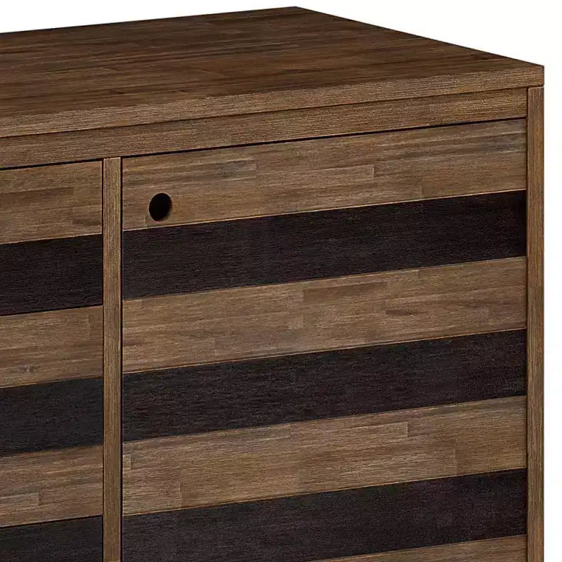 Wright Sideboard Buffet Rustic Aged Brown - Wyndenhall: Mid-Century Modern, Adjustable Shelves, Acacia Wood