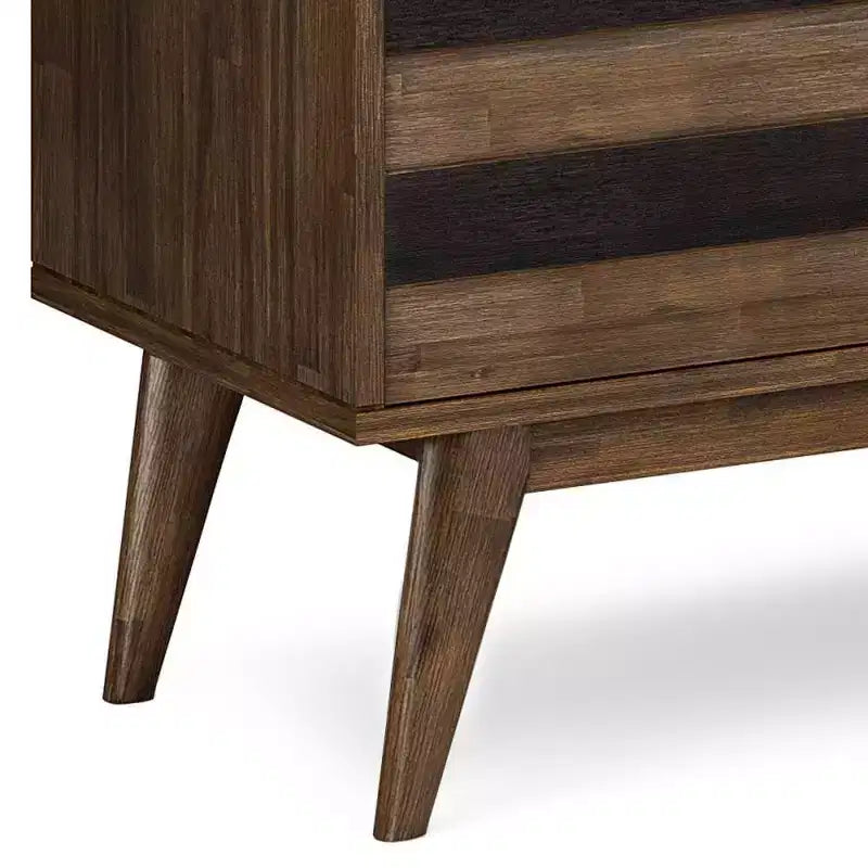 Wright Sideboard Buffet Rustic Aged Brown - Wyndenhall: Mid-Century Modern, Adjustable Shelves, Acacia Wood