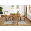 5pc Boulder Dining Set Barnwood Wire Brush - Boraam: Rubberwood Construction, Farmhouse Style, Seats 4