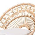 bali & pari Abriella Rattan Peacock Accent Chair Natural Brown: Handcrafted, Bohemian Design, No Assembly Required