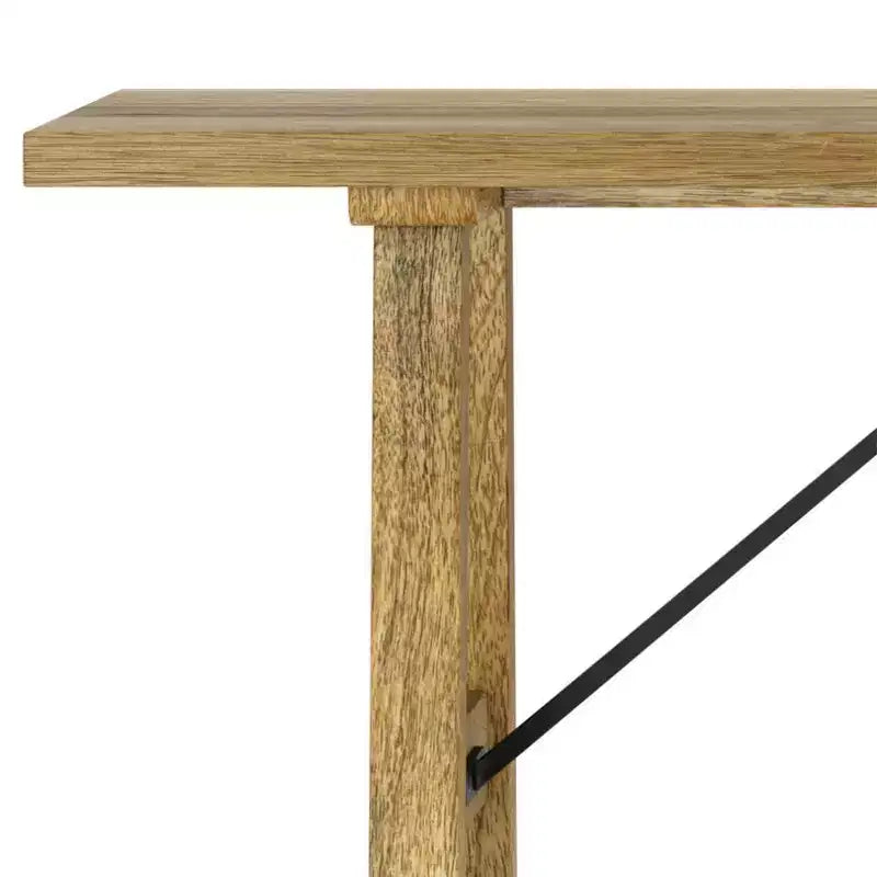 WyndenHall 47" Jake Solid Wood Indsutrial Bench Natural