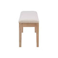 Darden Bench Natural - Powell: Rubberwood Frame, Upholstered Entryway & Ottoman, Padded Seating